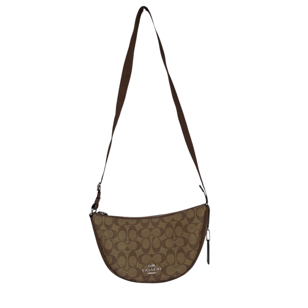COACH Pace Shoulder Bag In Signature Canvas CT643 Brown/Tan - Picture 2 of 15